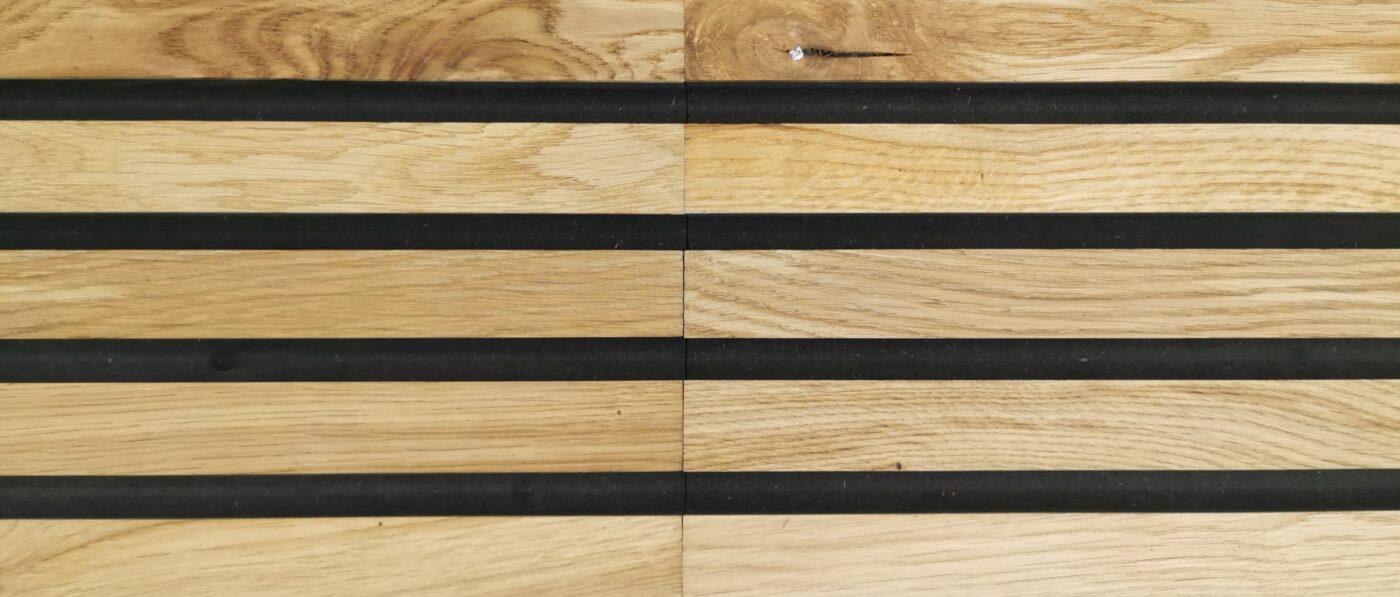 Panel Decorativo Alistonado de Madera de Roble 1,44 m²