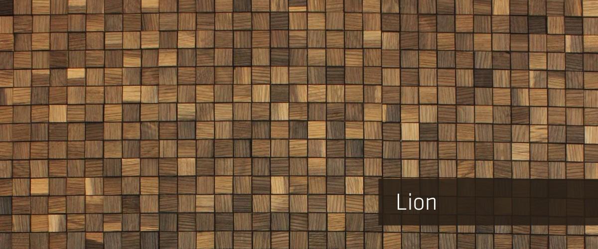 Panel Mosaico de Madera Lion Roble Oscuro