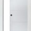 Puerta Corredera 4 Rayas. Puerta corredera Lacada Blanco 9003
