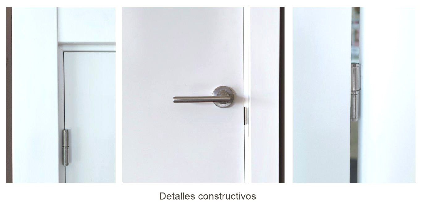 Puertas en Block Lacadas en Blanco. Detalles constructivos